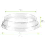 Clear Compostable Flat Lid for 210GPLA200 D:2.99in - 100 pcs Clear Compostable Flat Lid for 210GPLA200 D:2.99in - 100 pcs